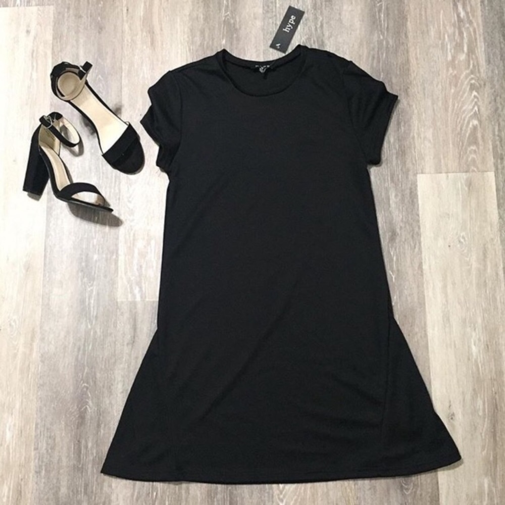 Hype Little Black Shift Dress
